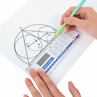 картинка Калькулятор с линейкой 15 см, BRAUBERG DC-107 (53x158 мм), 8 разрядов, 271727 от магазина МОЛТИ