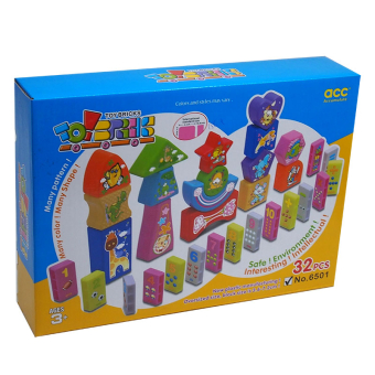 картинка Игра АК-156/6501 домино + фигурки пластик 36РС 3+ в коробке 20х6х28см от магазина МОЛТИ