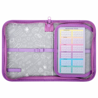 картинка Пенал ПИФАГОР, 1 отделение, 1 откидная планка, полиэстер, 19х13 см, "Cats greetings", 272291 от магазина МОЛТИ