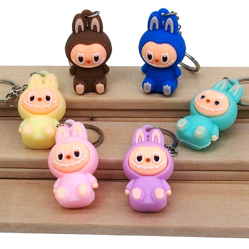 Брелок 281125-2  Лабубу резиновый 5х1,5х2,5см