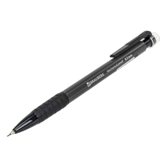 картинка Карандаш механический 0,5 мм, BRAUBERG "Comfort", ластик, резиновый грип, корпус черный, 180284 от магазина МОЛТИ