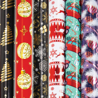 картинка Бумага упаковочная новогодняя С ЭФФЕКТАМИ (1 шт.) "Winter", 70х100 см, ассорти, ЗОЛОТАЯ СКАЗКА, 592189 от магазина МОЛТИ