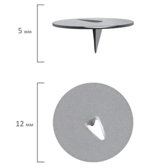 картинка Кнопки канцелярские STAFF "EVERYDAY", 12 мм х 100 шт., РОССИЯ, в картонной коробке, 220009 от магазина МОЛТИ