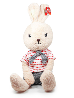 картинка Кролик  в одежде микс 43см 333-2R мягкая игрушка от магазина МОЛТИ