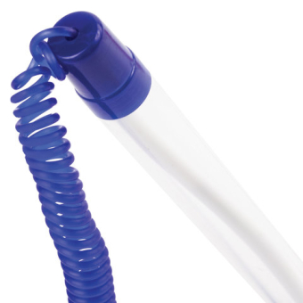 картинка Ручка шариковая настольная BRAUBERG "Стенд-Пен", СИНЯЯ, пружинка, корпус синий, линия 0,5 мм, 140195 от магазина МОЛТИ