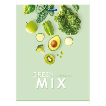 картинка Тетрадь А4, 80 л., BRAUBERG, скоба, клетка, обложка картон, "Mix", 404046 от магазина МОЛТИ