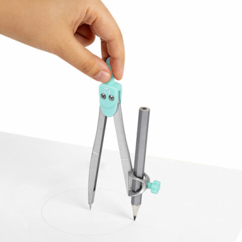 картинка Готовальня BRAUBERG SCHOOL KIT, 11 предметов, циркуль 115 мм, циркуль 125 мм, чертежные принадлежности, мятный цвет, 210706 от магазина МОЛТИ