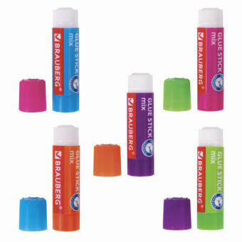 картинка Клей-карандаш BRAUBERG MIX, 9 г, PVP основа, 229071 от магазина МОЛТИ