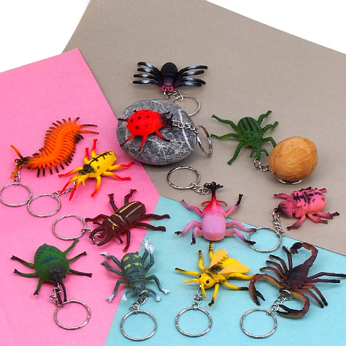 Брелок 270-16 (12) Насекомые плотная резина 6х2х5см