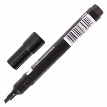 картинка Маркер перманентный BRAUBERG "Contract", ЧЕРНЫЙ, скошенный наконечник, 1-5 мм, 150469 от магазина МОЛТИ