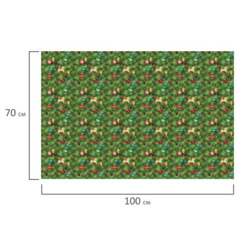 картинка Бумага упаковочная новогодняя "Сказочный подарок", 70х100 см, 10 дизайнов ассорти, ЗОЛОТАЯ СКАЗКА, 592562 от магазина МОЛТИ