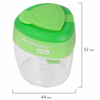 картинка Точилка BRAUBERG KIDS "MAXI", 2 отверстия, с большим контейнером, трехгранный корпус, цвета ассорти, 271945 от магазина МОЛТИ