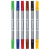 картинка Фломастеры двухсторонние BRAUBERG 6 цветов, пишущие узлы 2 и 5 мм, вент. колп., карт. упак., 151408 от магазина МОЛТИ