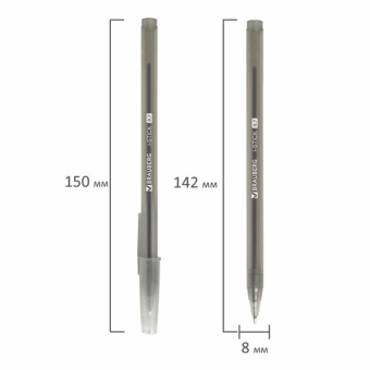 картинка Ручка шариковая BRAUBERG i-STICK, ЧЕРНАЯ, пишущий узел 0,7мм, линия письма 0,35мм, 143443 от магазина МОЛТИ