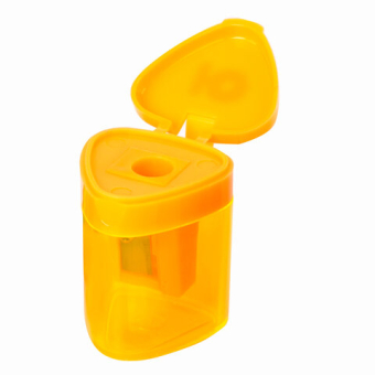 картинка Точилка ЮНЛАНДИЯ "Трио", с контейнером, пластиковая, корпус ассорти, 228438 от магазина МОЛТИ