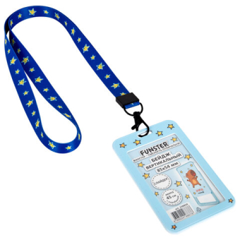 картинка Бейдж вертикальный с 3D-печатью "Капибара" (85х54 мм), лента 45 см, СЛАЙДЕР, FUNSTER (ФАНСТЕР), 238829 от магазина МОЛТИ