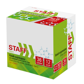 картинка Клей-карандаш УСИЛЕННЫЙ STAFF Profit, 36 г, PVP-основа, 228663 от магазина МОЛТИ
