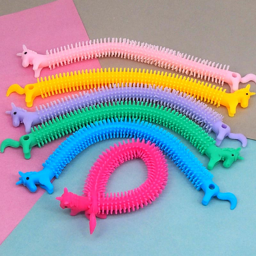 Антистресс браслет 2080-9 (65) Еденорожка 1,5х18х1,5см .резина яркий