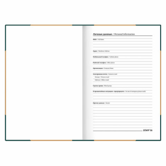 картинка Ежедневник недатированный А5 145х215 мм, ламинированная обложка, 160 л., STAFF, "Под книгу", 115563 от магазина МОЛТИ