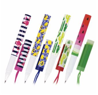 картинка Ручка шариковая на шнурке ПИФАГОР Орнамент, СИНЯЯ, корпус ассорти, линия 0,35мм, 141465 от магазина МОЛТИ