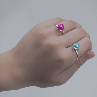 картинка Набор колец 2453-9 (24) Жемчужные  в коробках 3 шт. сердечках 6х2,5х9см. от магазина МОЛТИ