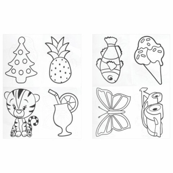 картинка Краски витражные ЮНЛАНДИЯ, 6 ярких цветов, 6 туб по 10,5 мл, шаблоны, 191758 от магазина МОЛТИ