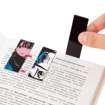 картинка Закладки для книг МАГНИТНЫЕ, "5 ДИЗАЙНОВ МИКС", набор 6 штук,60x20 мм,FUNSTER,116652 от магазина МОЛТИ