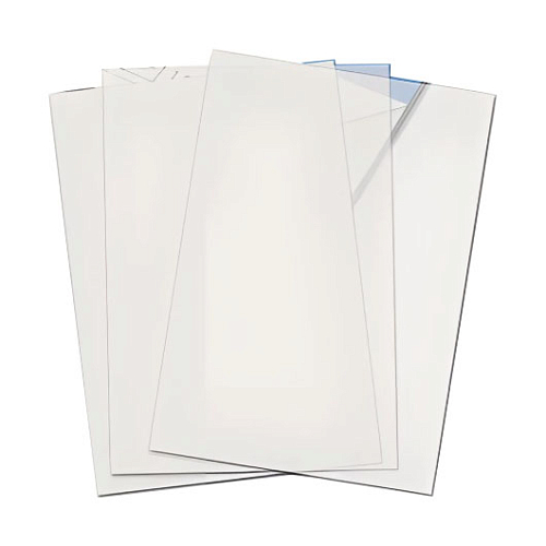 Обложки пластиковые для переплета А4, КОМПЛЕКТ 100 шт., 150 мкм, "Кристалл" прозрачные