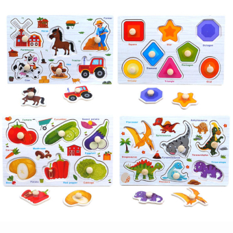 картинка Игрушка 2745-10/7143 деревянная сортер для развития и изучения языка "Мир" (6д) 15х2х22,5см от магазина МОЛТИ