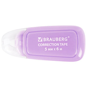 картинка Корректирующая лента BRAUBERG COMPACT PLUS PASTEL, 5 мм х 6 м, корпус ассорти, блистер, 270551 от магазина МОЛТИ