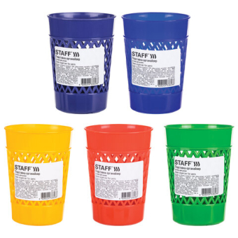 картинка Подставка-органайзер (стакан для ручек) STAFF Basic, ассорти, 237950 от магазина МОЛТИ