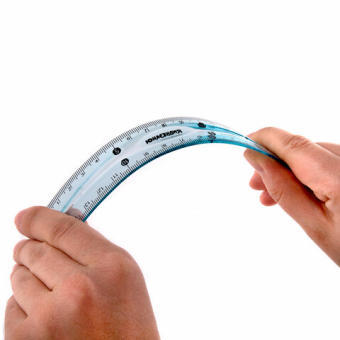 картинка Линейка 15 см гибкая ЮНЛАНДИЯ "FLEX", пластиковая, тонированная, голубая, 210757 от магазина МОЛТИ