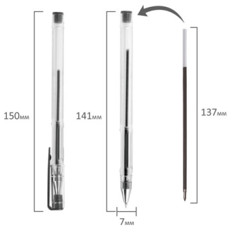 картинка Ручки гелевые STAFF "Basic" GP-789, НАБОР 4 ЦВЕТА, хромированный наконечник, узел 0,5 мм, 142792 от магазина МОЛТИ