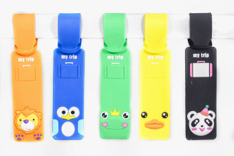 картинка Бейдж-бирка 250822-11 детская информационная Львенок 24х4 см. силиконовая. от магазина МОЛТИ