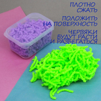 картинка Антистресс  2080-12 "Живые Червячки" набор 4 цвета липнут ползуют в коробке 4х13х13см от магазина МОЛТИ