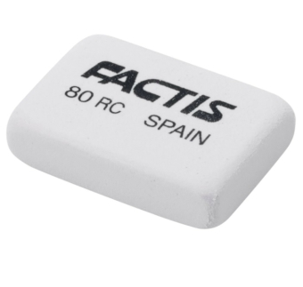 картинка Ластик FACTIS 80 RC (Испания), 28х20х7мм, белый, прямоугольный, CNF80RC от магазина МОЛТИ