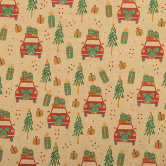 картинка Бумага упаковочная подарочная новогодняя "Christmas Kraft", 70х100 см, 10 дизайнов ассорти, ЗОЛОТАЯ СКАЗКА, 592053 от магазина МОЛТИ