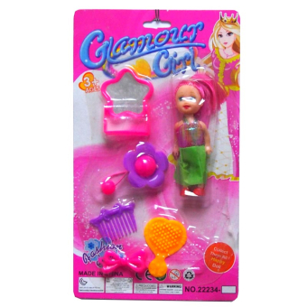 картинка Набор 2855-4/22234 Кукла с резинкой в блистаре 26х3х15см от магазина МОЛТИ