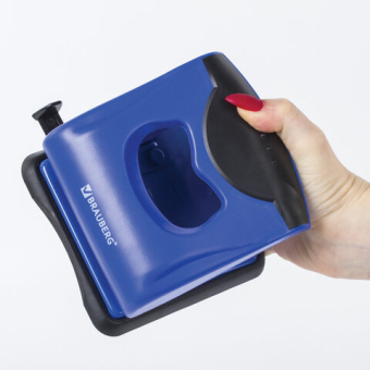 картинка Дырокол BRAUBERG "JET PRO", до 30 листов, сине-черный, 228600 от магазина МОЛТИ