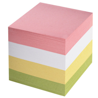 картинка Блок для записей проклеенный, 8х8х8 см, плотность 65 г/м2, цветной, STAFF, 120383 от магазина МОЛТИ