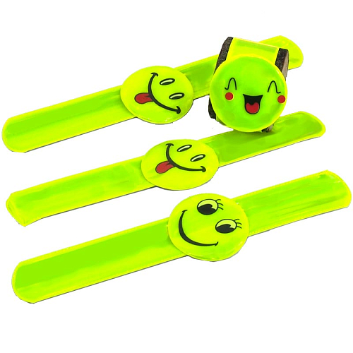 Браслет светоотражающий СБ-22СМ со смайлом 22х0,2х5см (50)