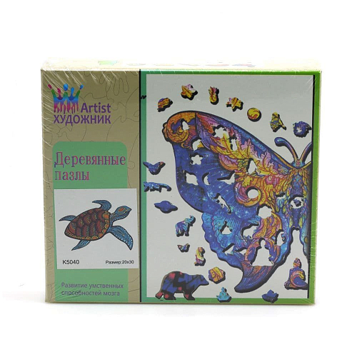 Пазл 3D деревянный Черепаха 20*30 см TY K5040