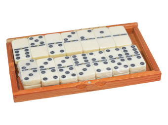 картинка Игра настольная домино 81350 в деревянной шкатулке 19,5х4х11,5 650 гр. от магазина МОЛТИ