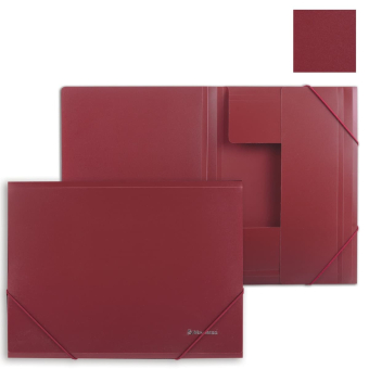 картинка Папка на резинках BRAUBERG Стандарт, красная, до 300 листов, 0,5мм, 221622 от магазина МОЛТИ