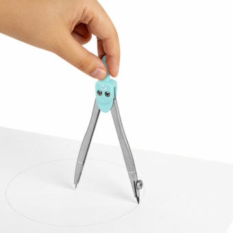 картинка Готовальня BRAUBERG SCHOOL KIT, 11 предметов, циркуль 115 мм, циркуль 125 мм, чертежные принадлежности, мятный цвет, 210706 от магазина МОЛТИ