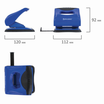 картинка Дырокол BRAUBERG "JET PRO", до 30 листов, сине-черный, 228600 от магазина МОЛТИ