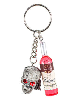 картинка Брелоки 101122-1-18 Бутылка с черепом или скелетом 5см. от магазина МОЛТИ