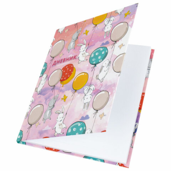 картинка Дневник 1-4 класс 48 л., твердый, ЮНЛАНДИЯ, глянцевая ламинация, с подсказом, "Зайчики", 106822 от магазина МОЛТИ