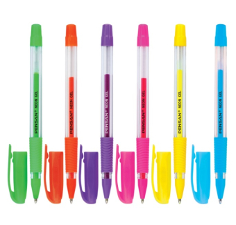 картинка Ручка гелевая PENSAN Neon Gel, НЕОН АССОРТИ, узел 1мм, линия 0,5мм, дисплей, 2290 от магазина МОЛТИ