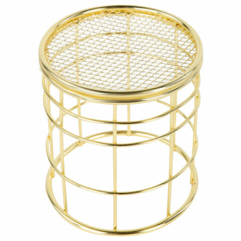 картинка Органайзер-стаканчик для косметики и мелочей MONTE VITA (МОНТЕ ВИТА), металлический, 100х90 мм, золото, 272486 от магазина МОЛТИ